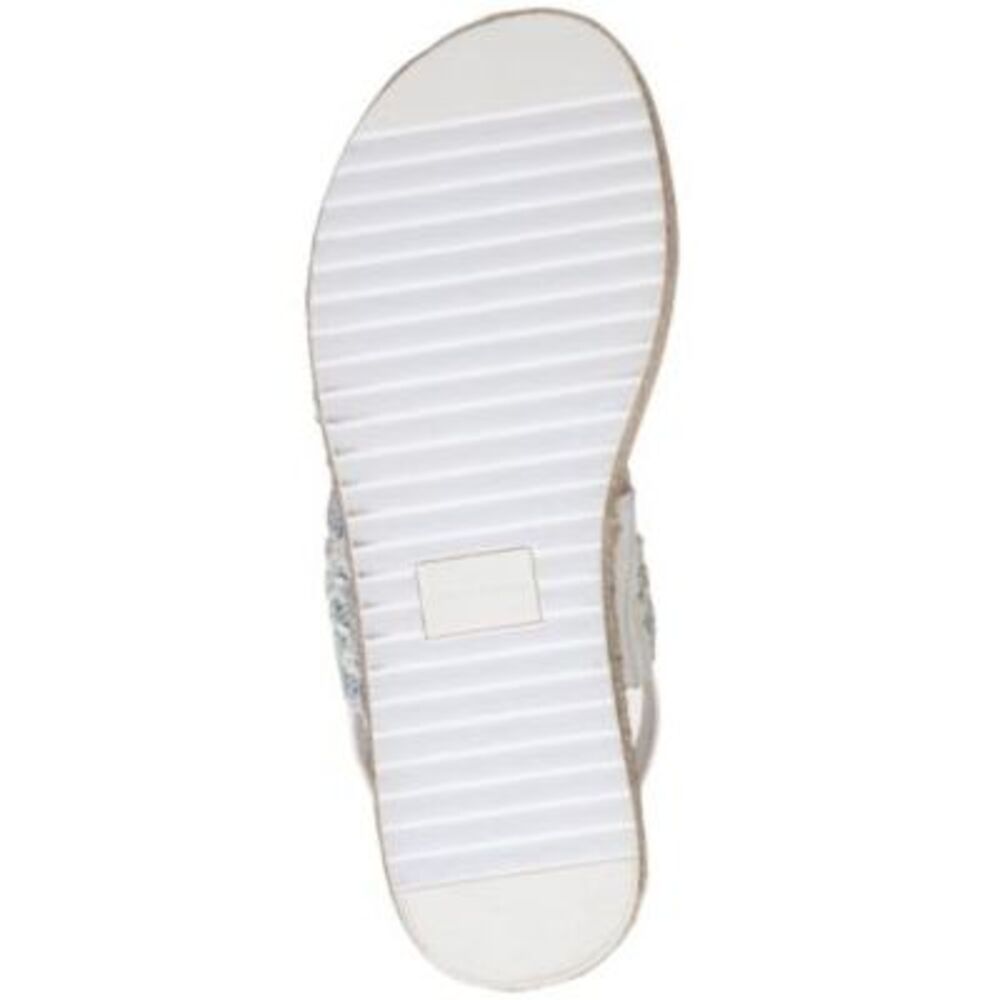 SUN STONE Womens White 1" Platform Karli Toe Wedge Slip On Espadrille Shoes 10 M - Picture 4 of 4